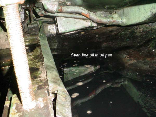 Standing Oil in Engine Pan